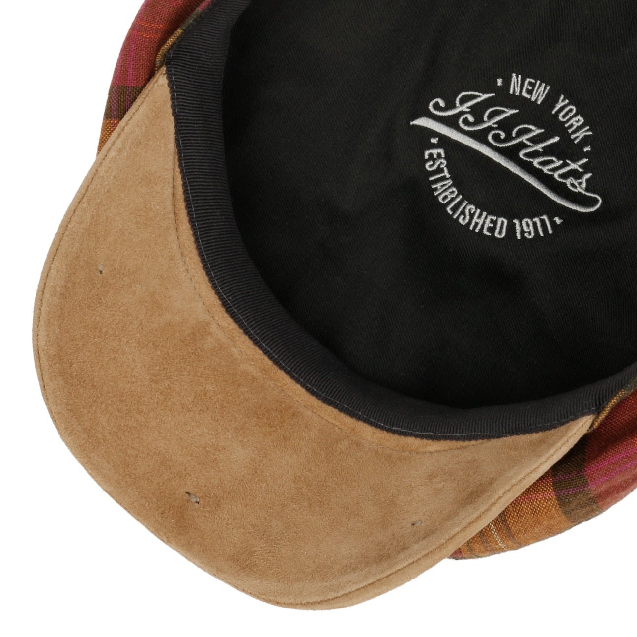 Denriva Check 8 Panel Flat Cap - JJ Hat Center ®