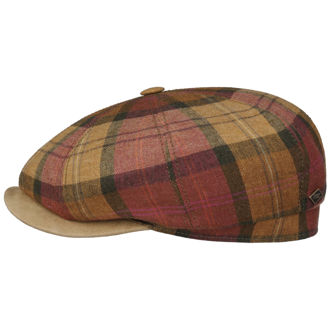 Denriva Check 8 Panel Flat Cap - JJ Hat Center ®