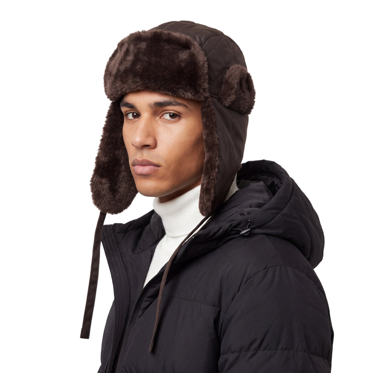 Quilted Sides Bomber Trapper Hat