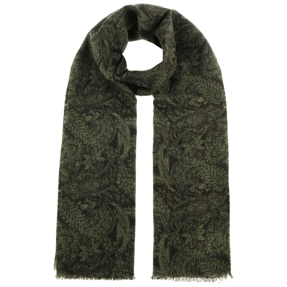 Twotone Paisley Mix Wool Scarf - JJ Hat Center ®
