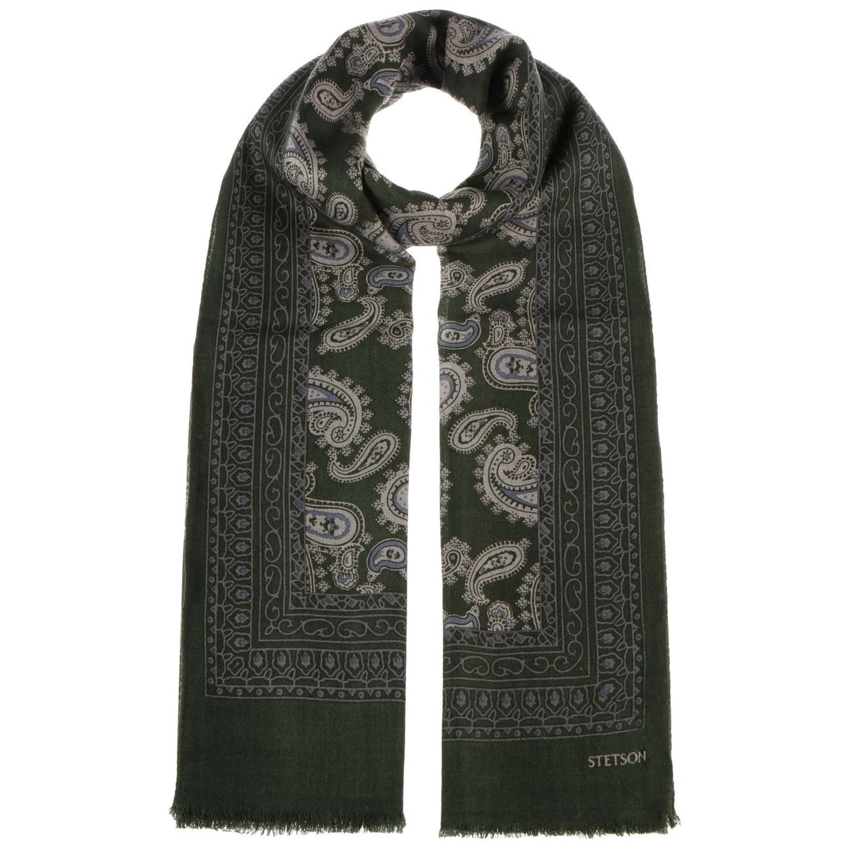 Paisley Print Wool Scarf - JJ Hat Center ®
